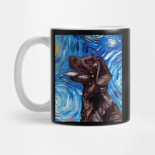 Chocolate Labrador Night (Portrait) Mug